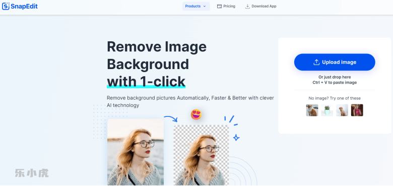 SnapEdit Remove BG - 一款免费自动去图片背景或更换背景在线工具